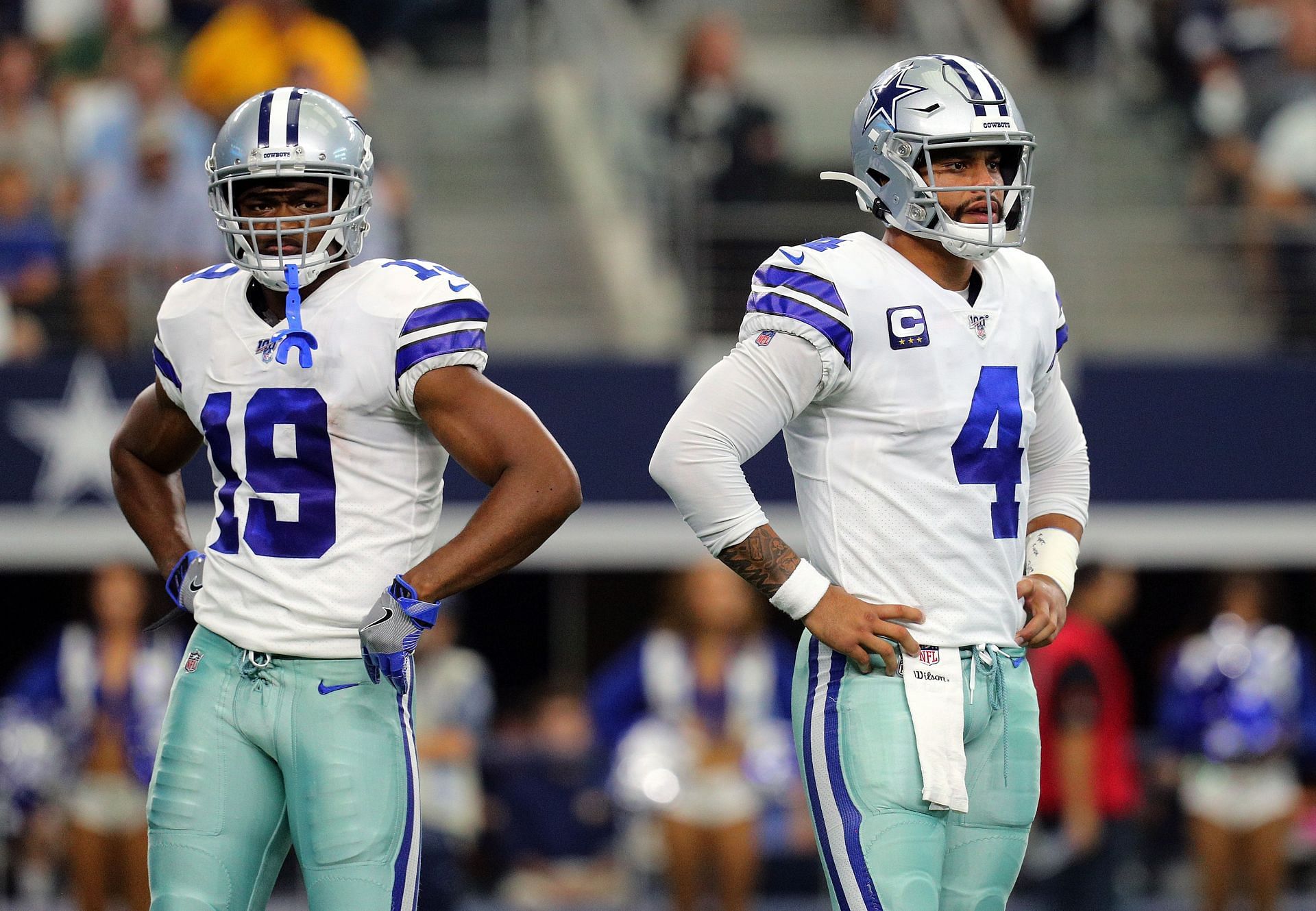 Former Cowboys WR Amari Cooper with QB Dak Prescott