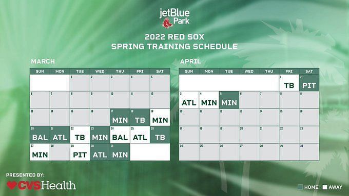 Boston Red Sox roster, key dates and Spring Training schedule