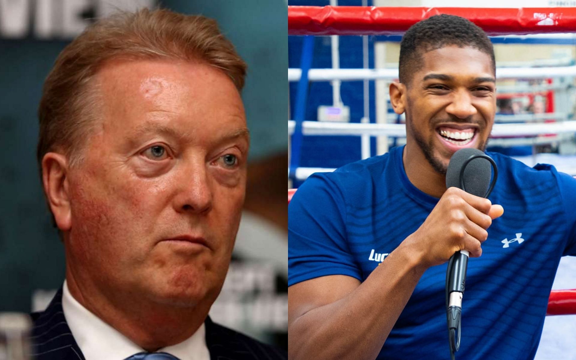 Frank Warren (right) and Anthony Joshua (left)