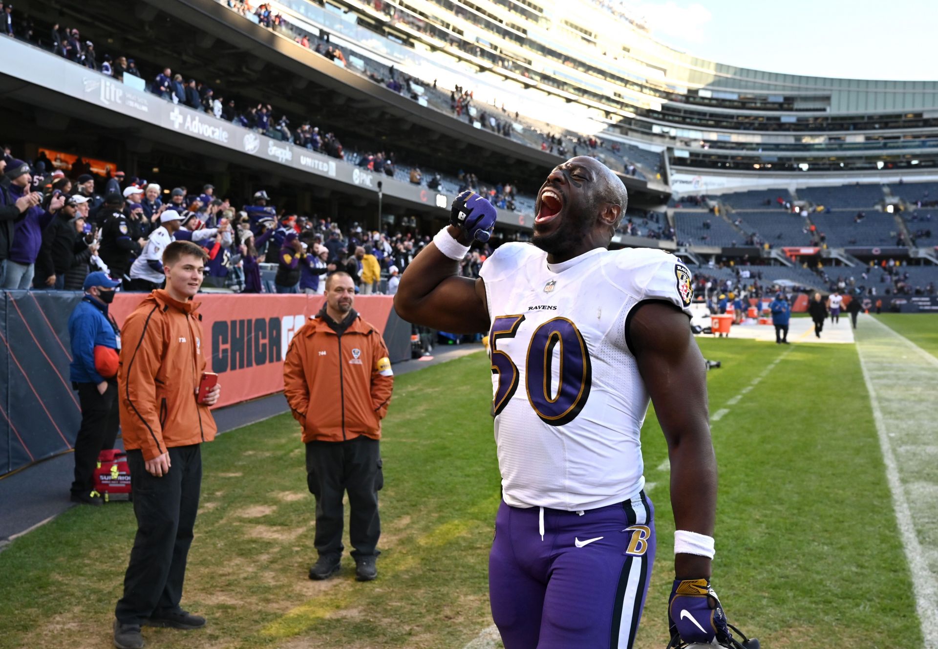 Baltimore Ravens edge rusher Justin Houston.