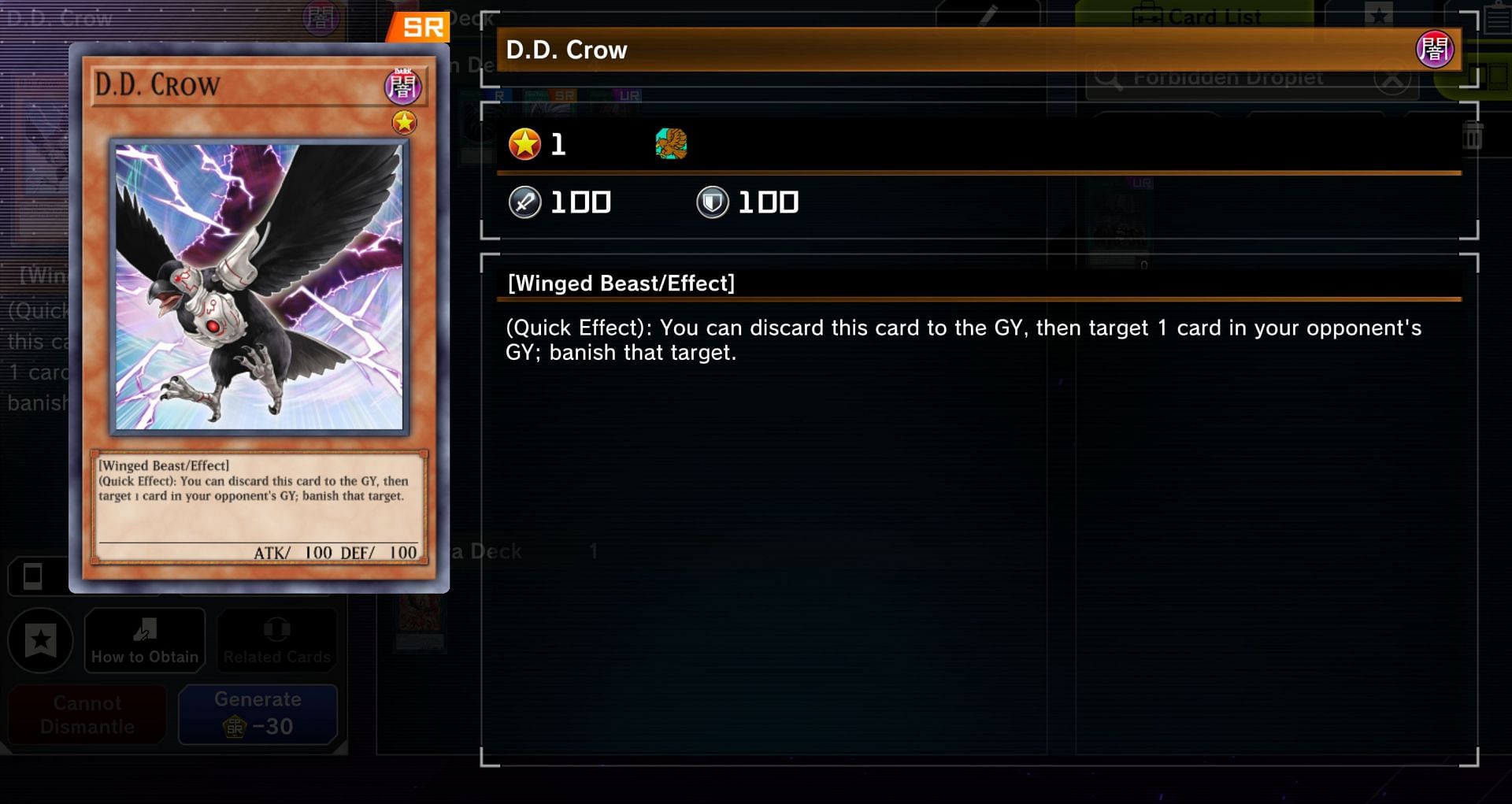 D.D. Crow can replace one of the other useful handtrap cards with a similar effect (Image via Konami)
