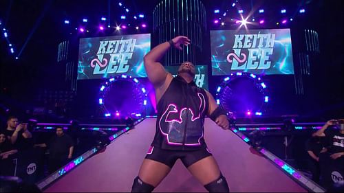 Keith Lee making his way to the ring during Rampage.