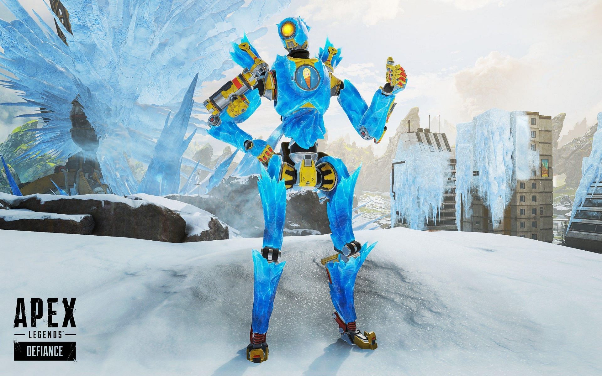 Pathfinder's Iced Out skin in Apex Legends (Image via Respawn Entertai...