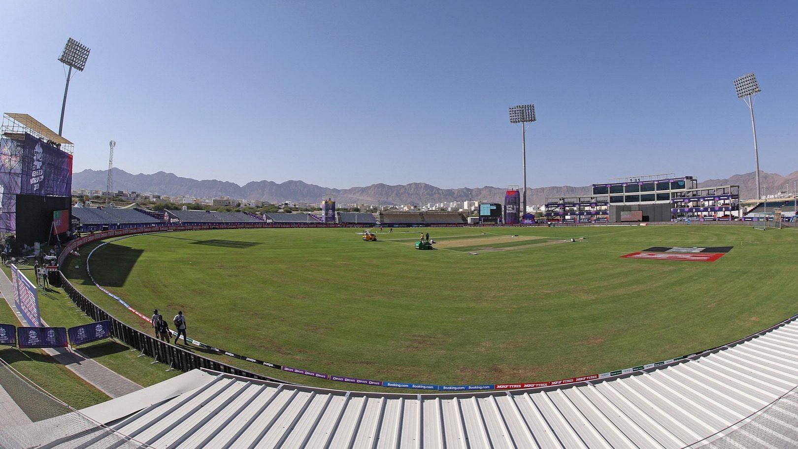 A view of the Al Amerat Cricket Ground, Oman, venue for the Oman D10 League