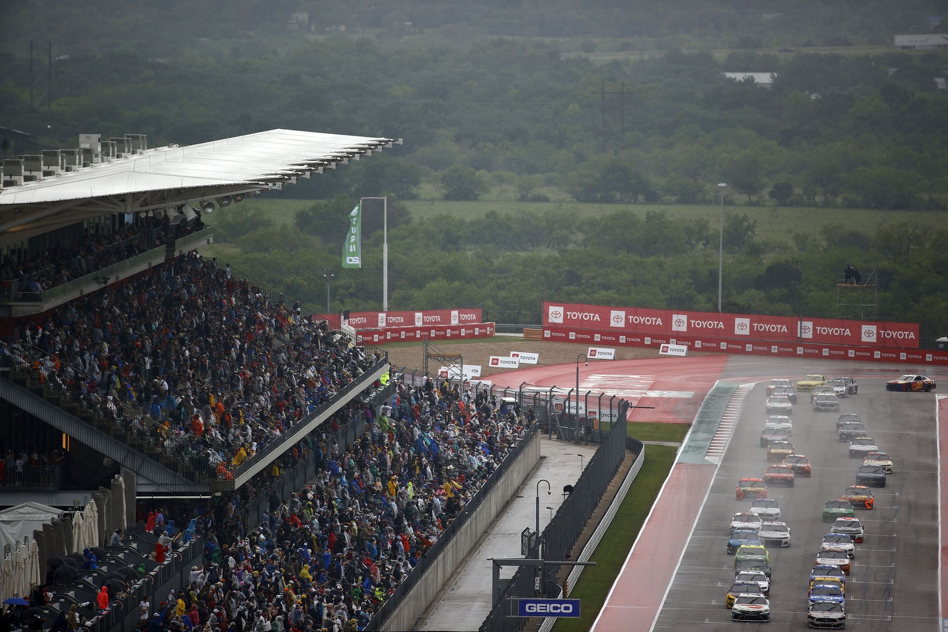 A general view of cars during the NASCAR Cup Series EchoPark Texas Grand Prix at Circuit of The Americas (Photo by Jared C. Tilton/Getty Images)