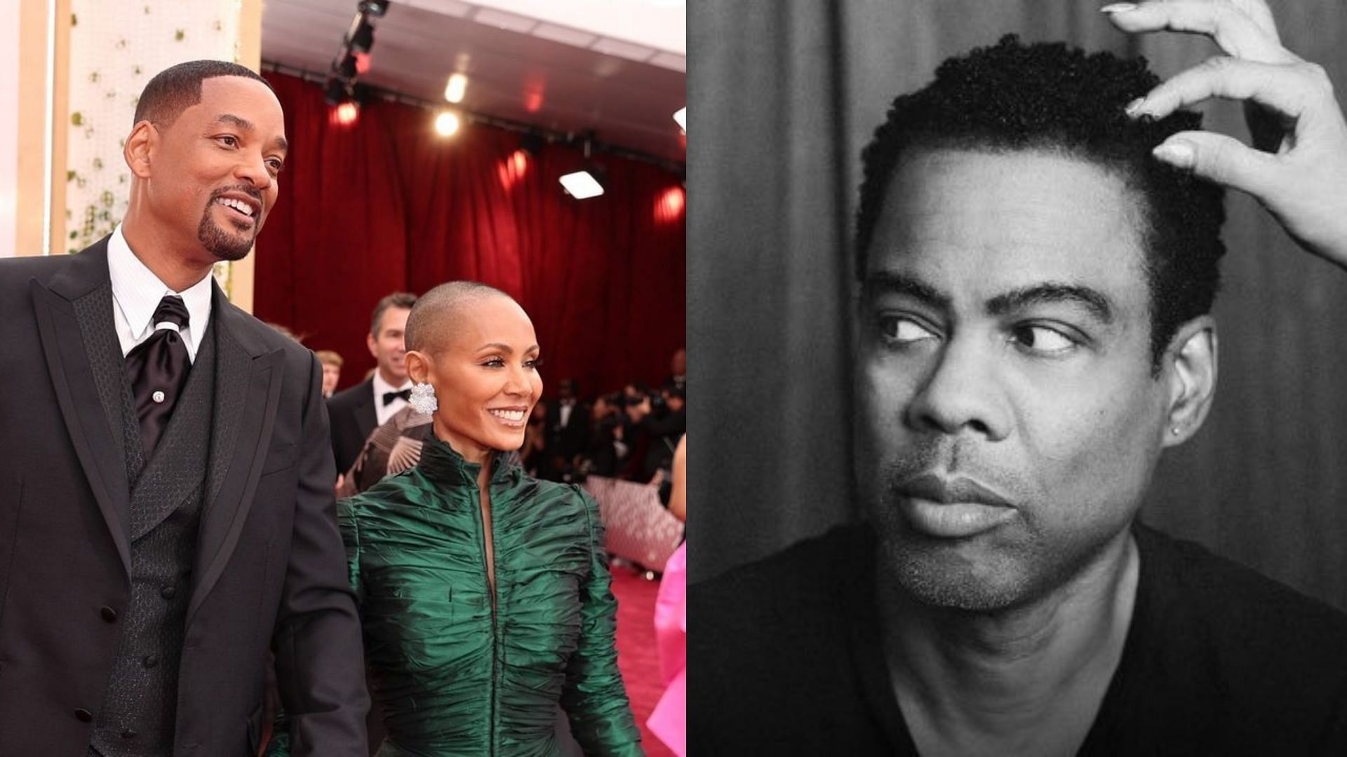 Will Smith smacked Chris Rock for making fun of his wife Jada Pinkett Smith at Oscars 2022 (Image via theacademy/Instagram, @chrisrock/Twitter)
