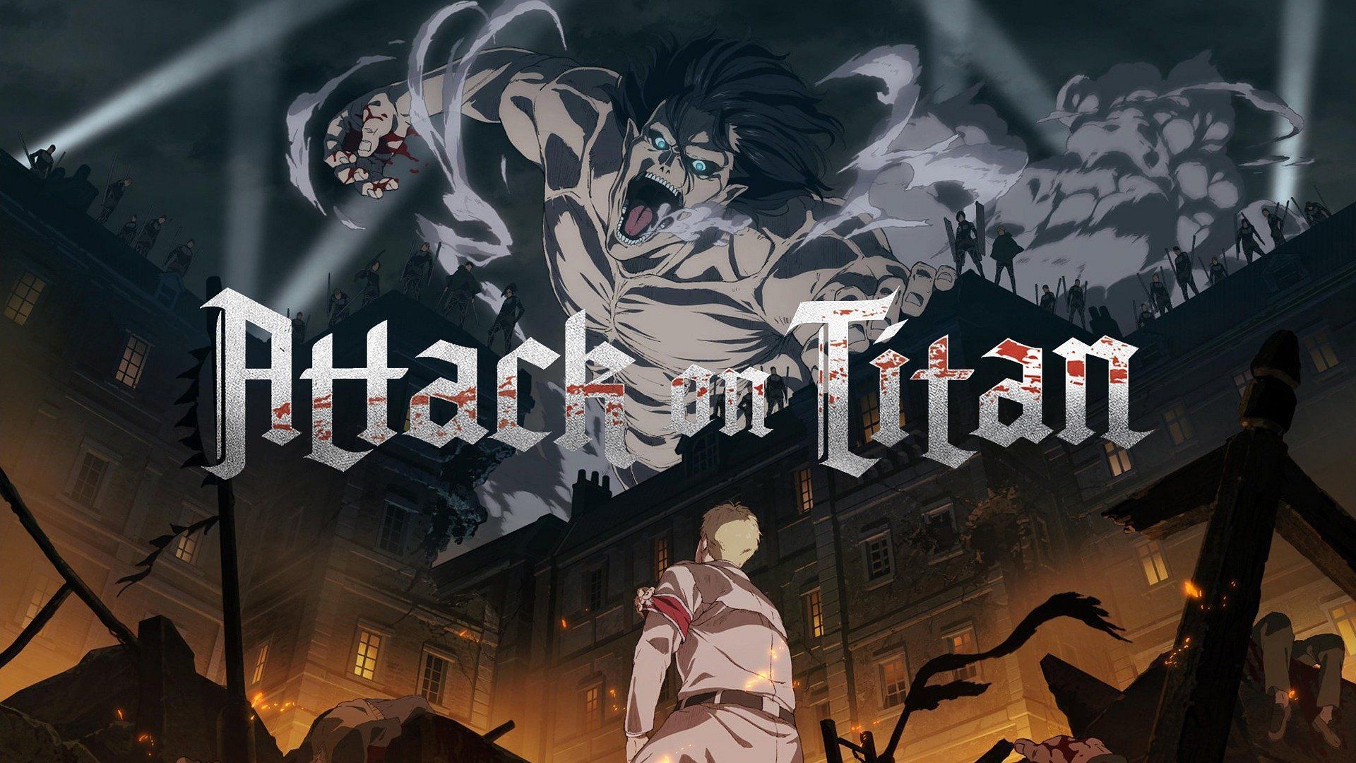 Part of the key visual for the first half of Attack on Titan&#039;s final season (Image via MAPPA Studios)