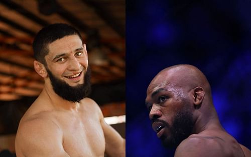 Khamzat Chimaev (left) and Jon Jones (right) [Images courtesy of @khamzat_chimaev Instagram and Getty]