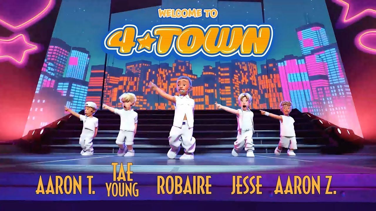 Turning Red&#039;s K-pop inspired boy band - 4 ★ TOWN (Image via Twitter/@ALEXAsaki)