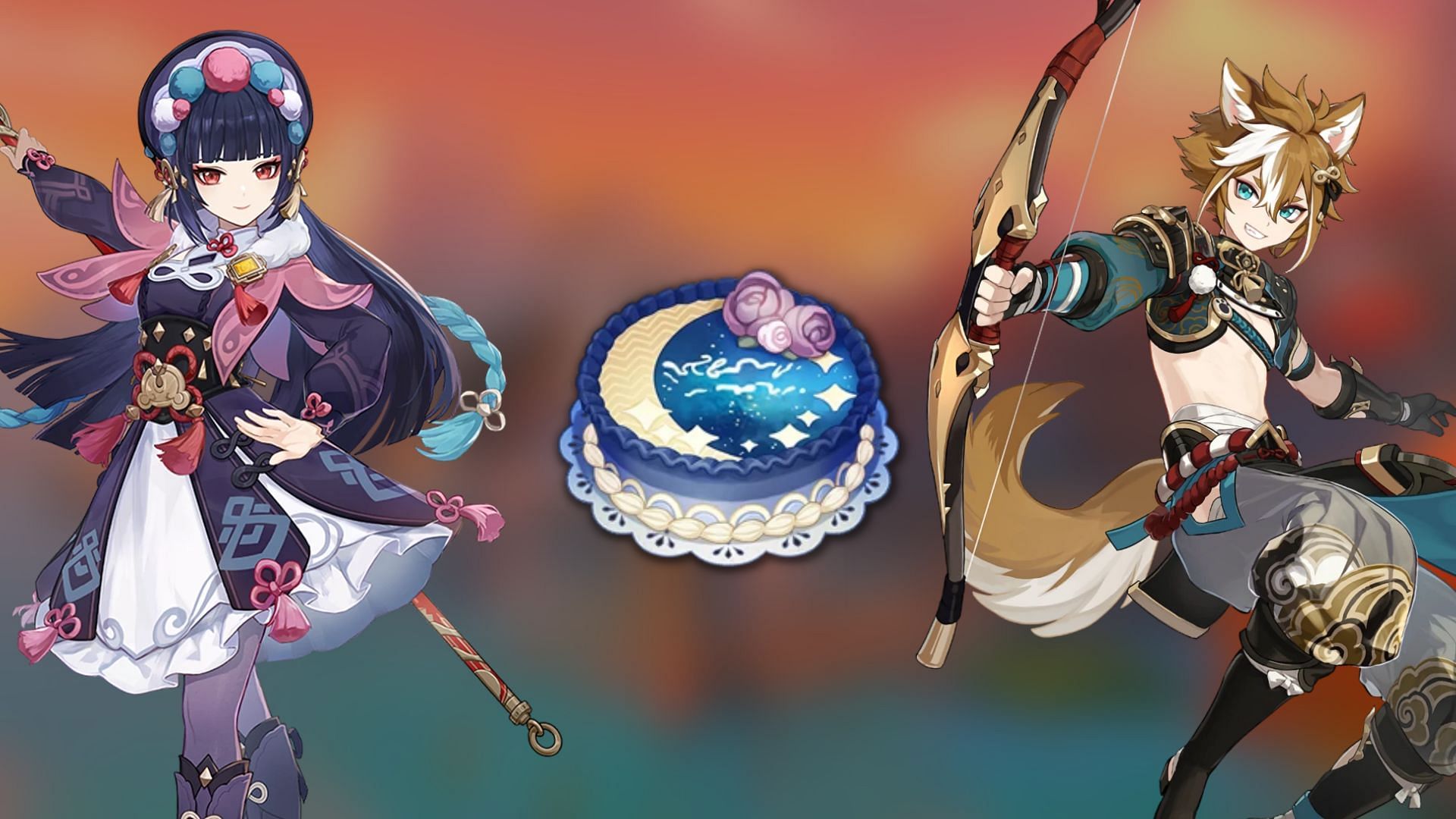 Yunjin and Gorou with a birthday cake (Image via HoYoverse)