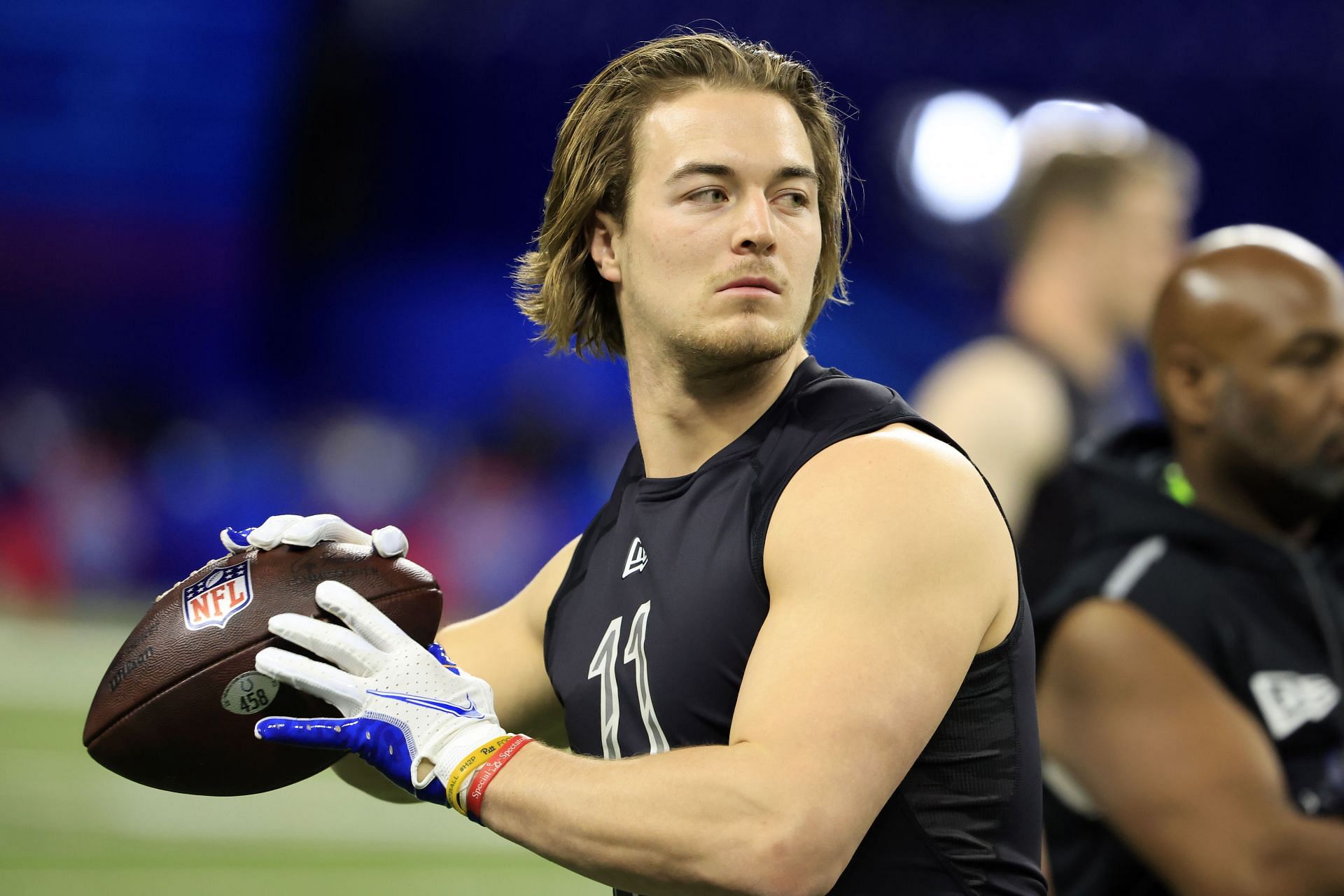 Kenny Pickett works out at the 2022 NFL Combine