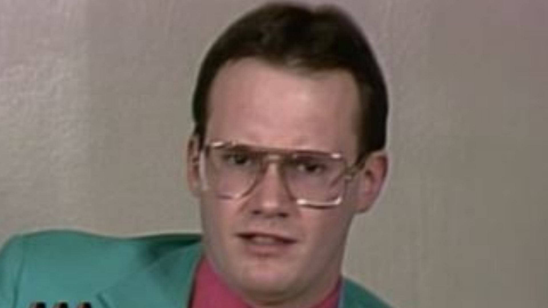Jim Cornette during a segment for WCW in 1989
