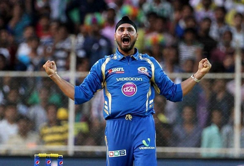 Harbhajan Singh is ecstatic after taking a wicket. Pic: BCCI