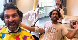 [Watch] "Weekend Ready" - Yuvraj Singh shares clips of new hairdo