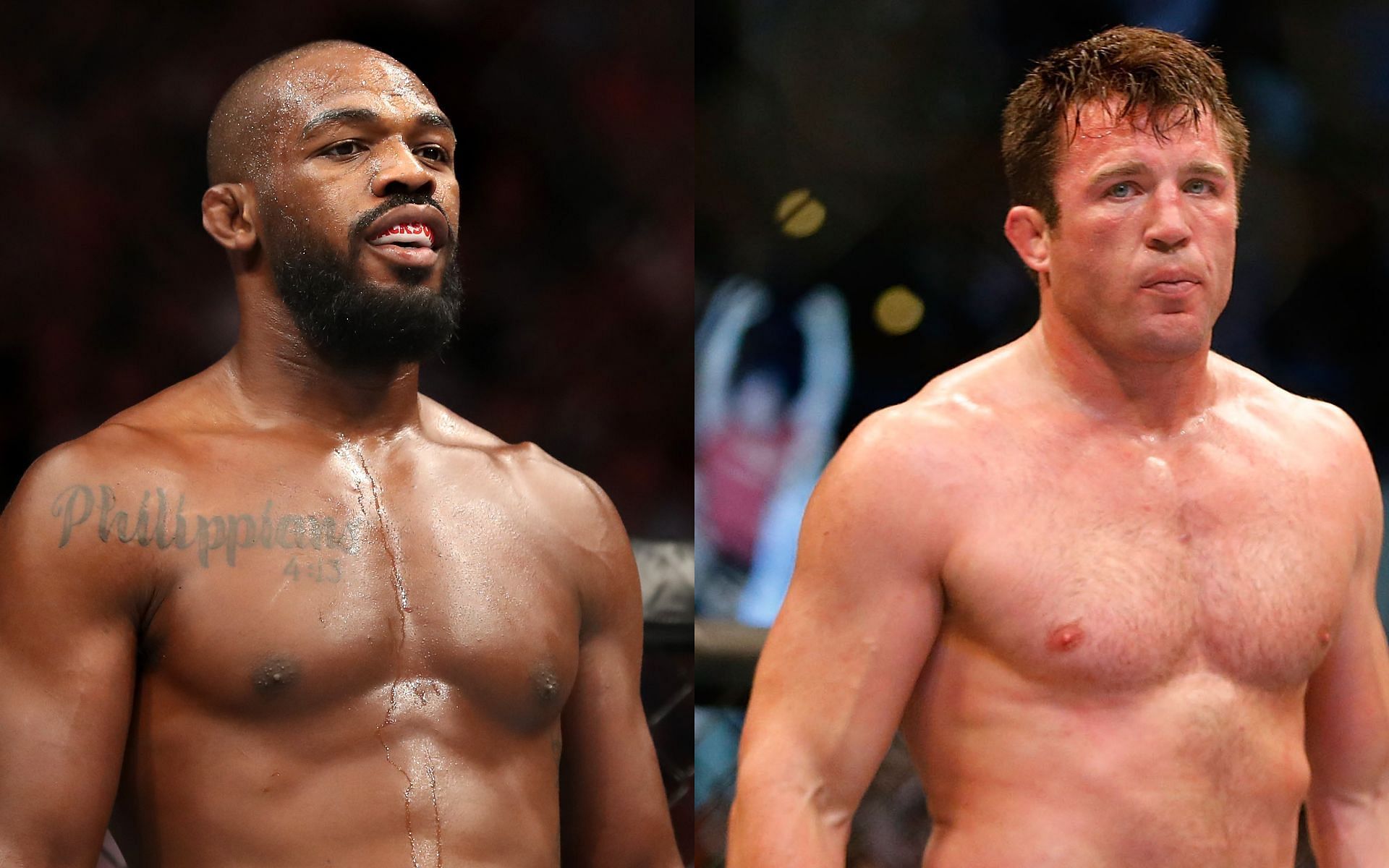 Jon Jones (left) and Chael Sonnen (right) (Images via Getty)