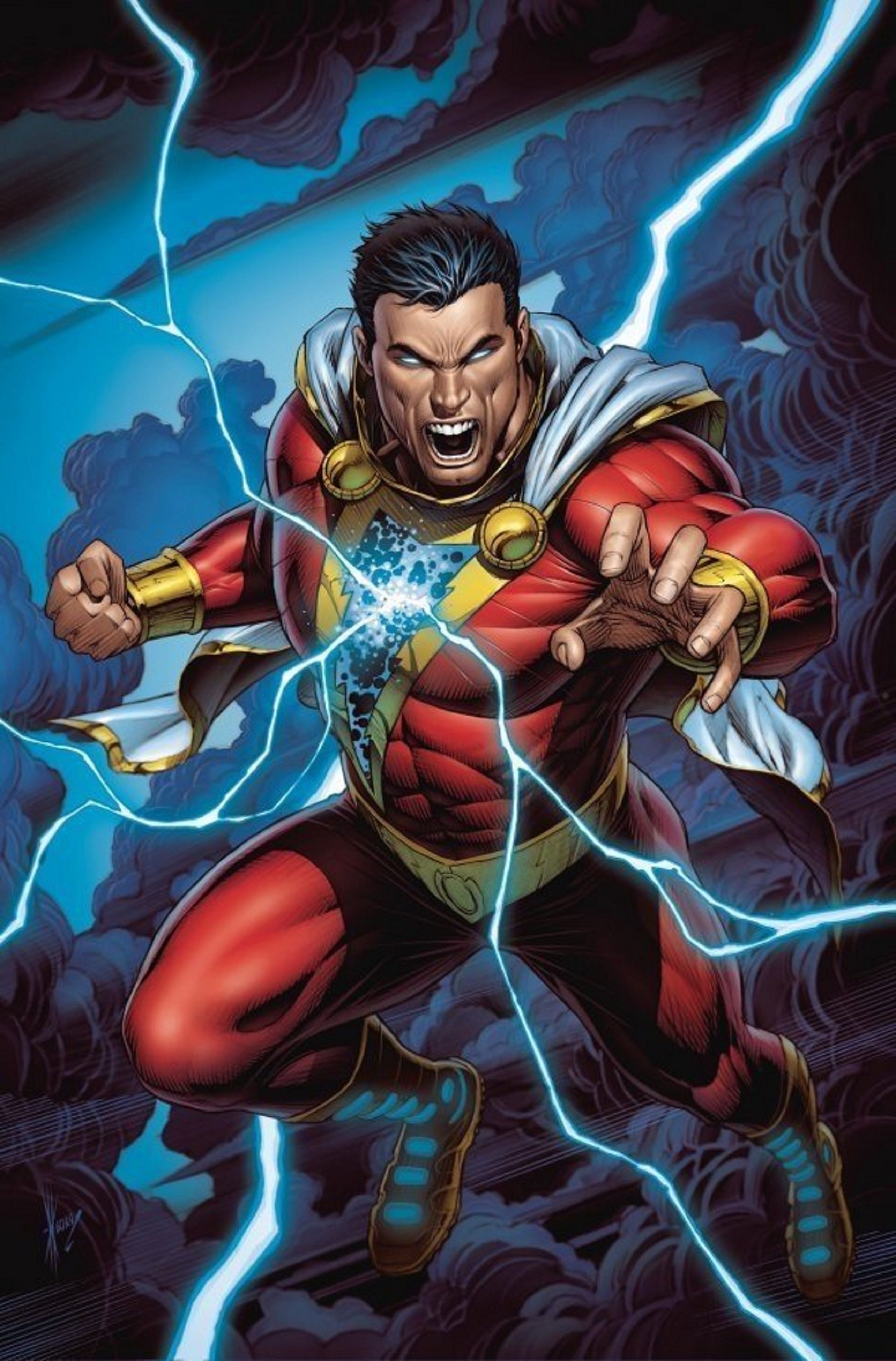 Shazam receives the ability to fly by Gods of Speed, Mercury (Image via DC)