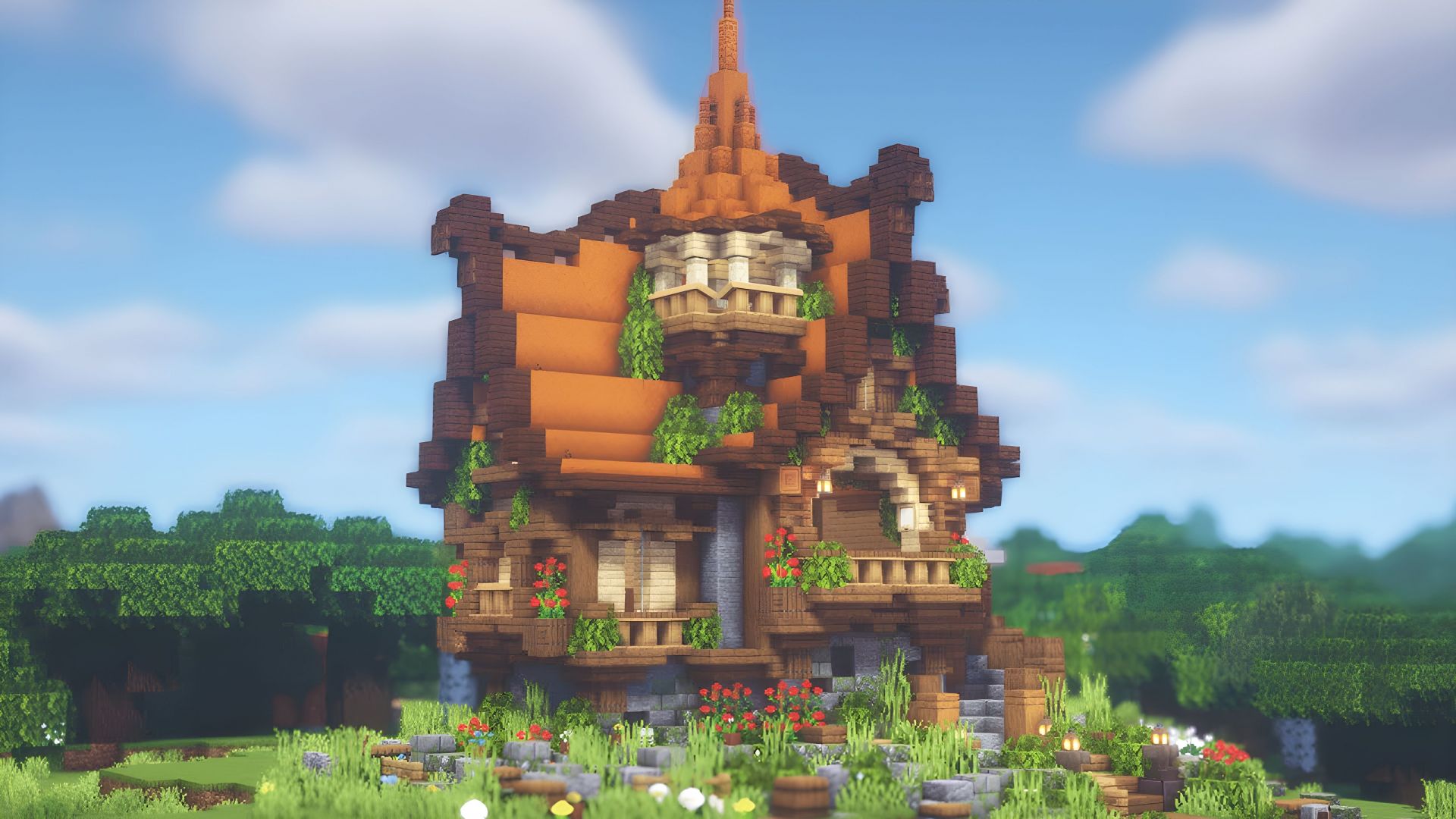 Minecraft, fantasy medieval house