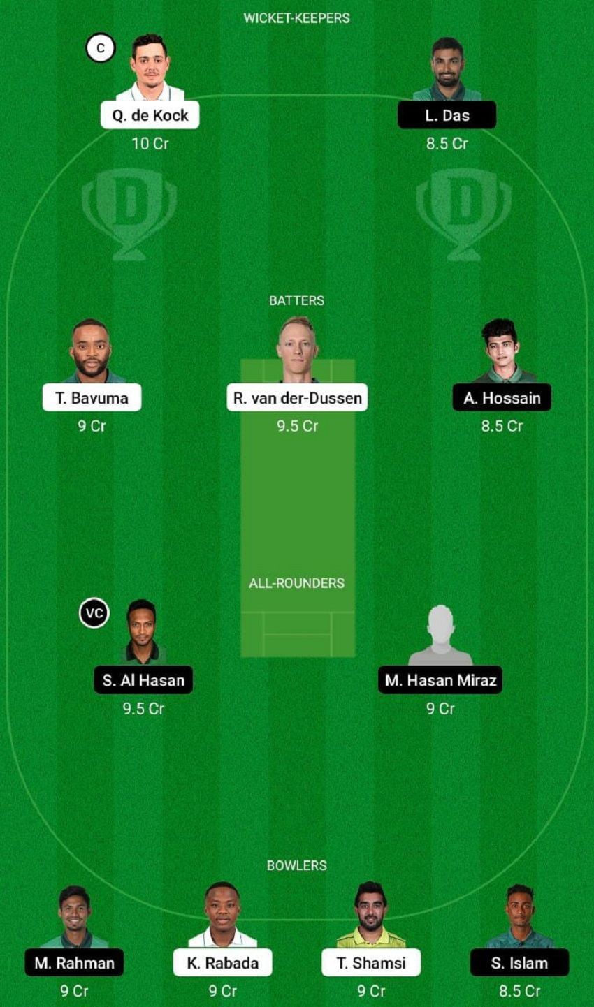 SA vs BAN Dream11 Fantasy Tip #1