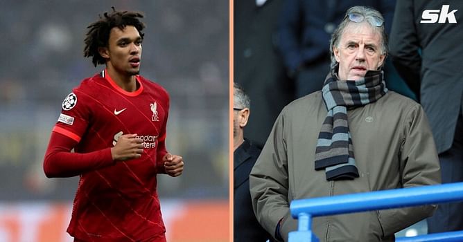 "He's two-footed" - Mark Lawrenson says left-footed Liverpool player could play at right-back as Trent Alexander-Arnold's replacement
