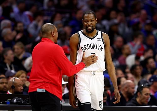 Kevin Durant in a game between the Brooklyn Nets and Philadelphia 76ers