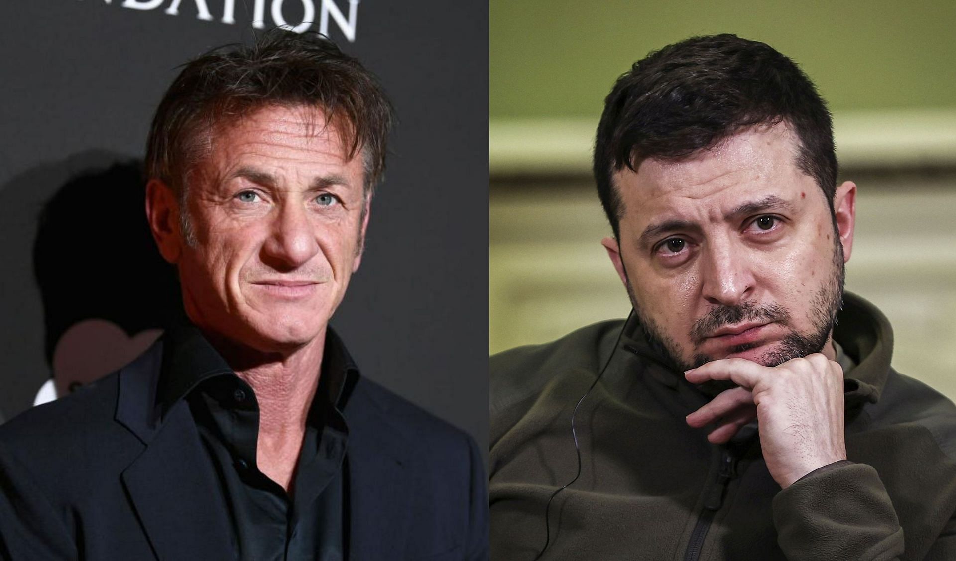 Sean Penn advocates for Ukrainian President Volodymyr Zelenskyy to appear at Oscars (Image via Emma McIntyre/Getty Images &amp; Emin Sansar/Getty Images)