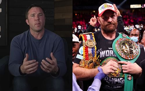 Chael Sonnen(left) via YouTube/Chael Sonnen; Tyson Fury(right)