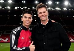 Manchester United star Cristiano Ronaldo reacts to conversation with Tom Brady