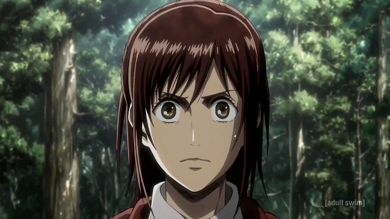 Sasha as seen in the series&#039; anime (Image via Wit Studios)