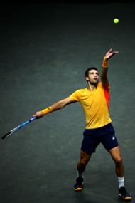 Borna Coric takes to the court for the first time since the 2021 Rotterdam Open