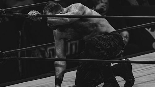 Jon Moxley at AEW Revolution 2022 (Credit: Jay Lee Photography)