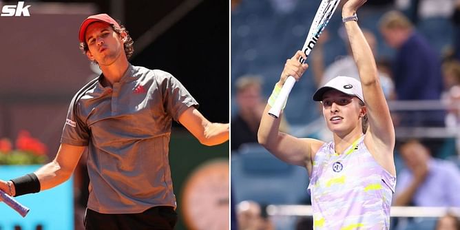 Tennis news today: Dominic Thiem's comeback derailed by positive COVID-19 test, Iga Swiatek wins 15th consecutive match| 31 March 2022
