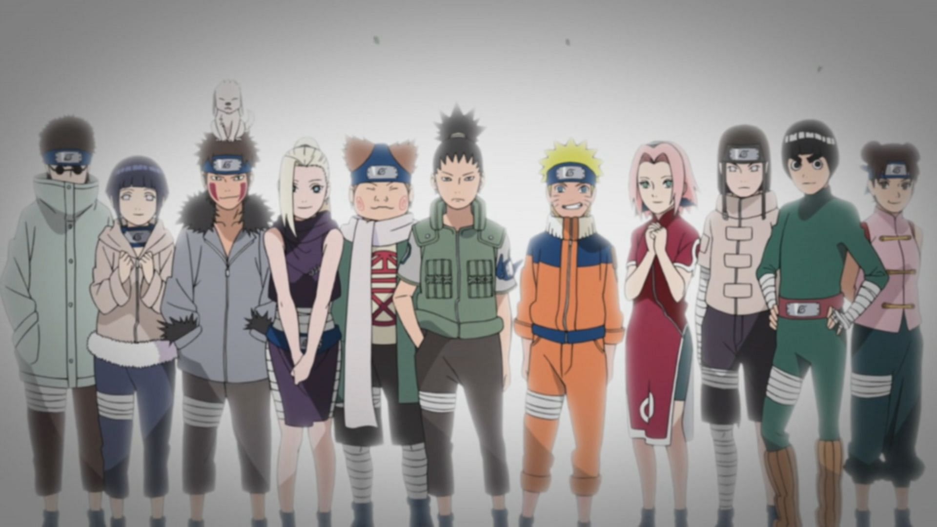 The Konoha 11 in Part 1 of &#039;Naruto&#039; (Image via Studio Pierrot)