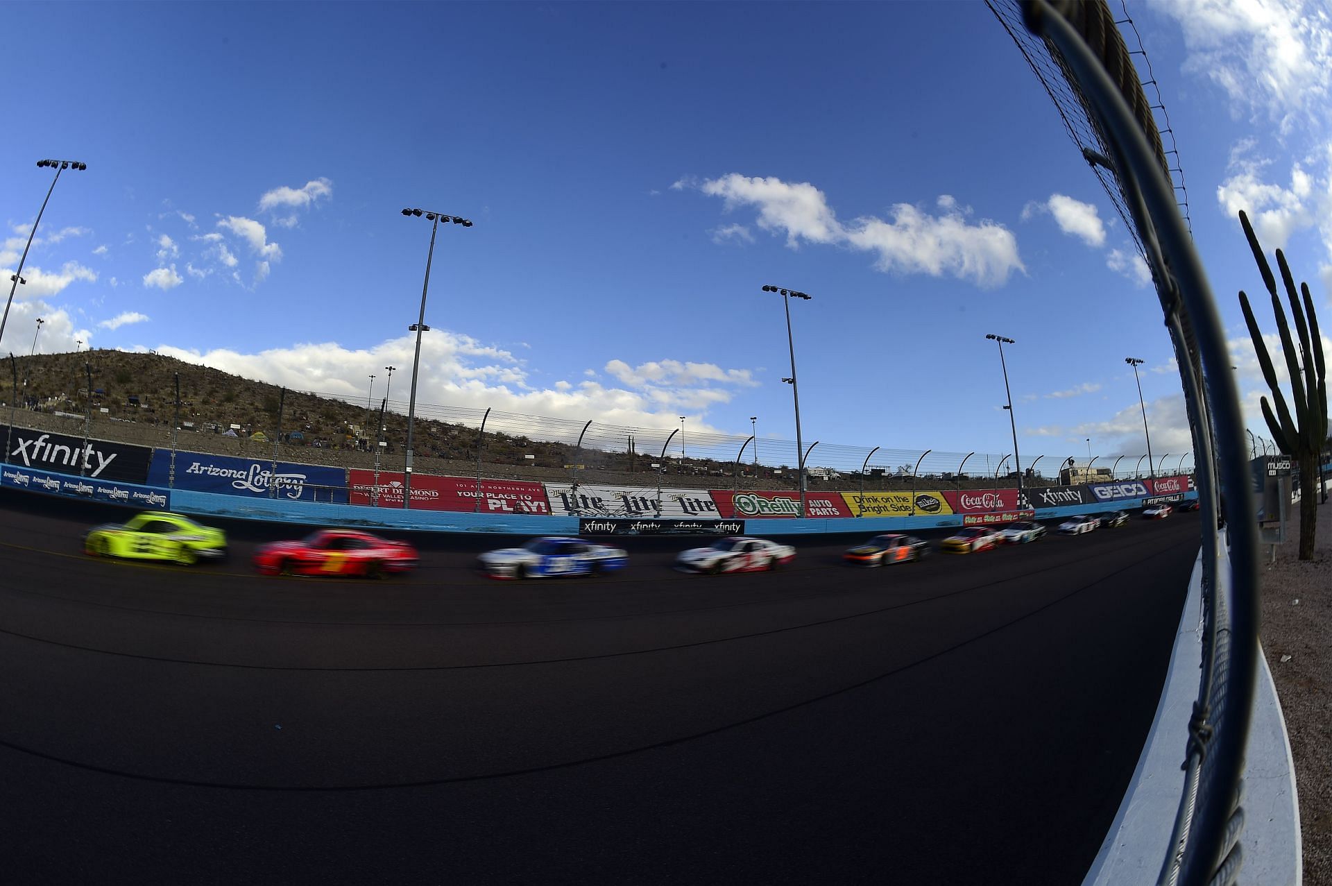 Cars race during the NASCAR Xfinity Series Desert Diamond Casino West Valley 200 at Phoenix Raceway on November 07, 2020, in Avondale, Arizona. (Photo by Jared C. Tilton/Getty Images)