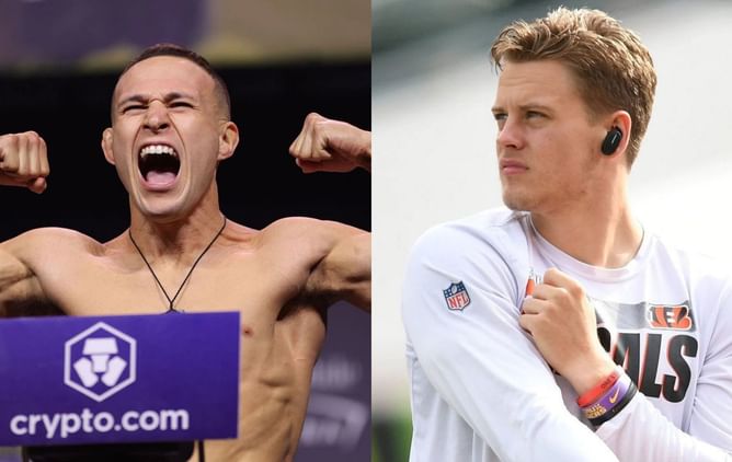Watch: Kai Kara-France and Cincinnati Bengals quarterback Joe Burrow chat backstage at UFC Columbus