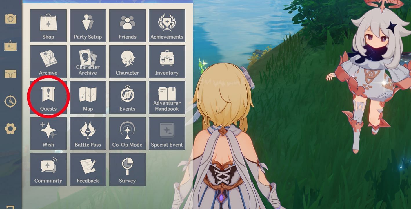 It&#039;s easy to find which quests the player haven&#039;t finished (Image via miHoYo)