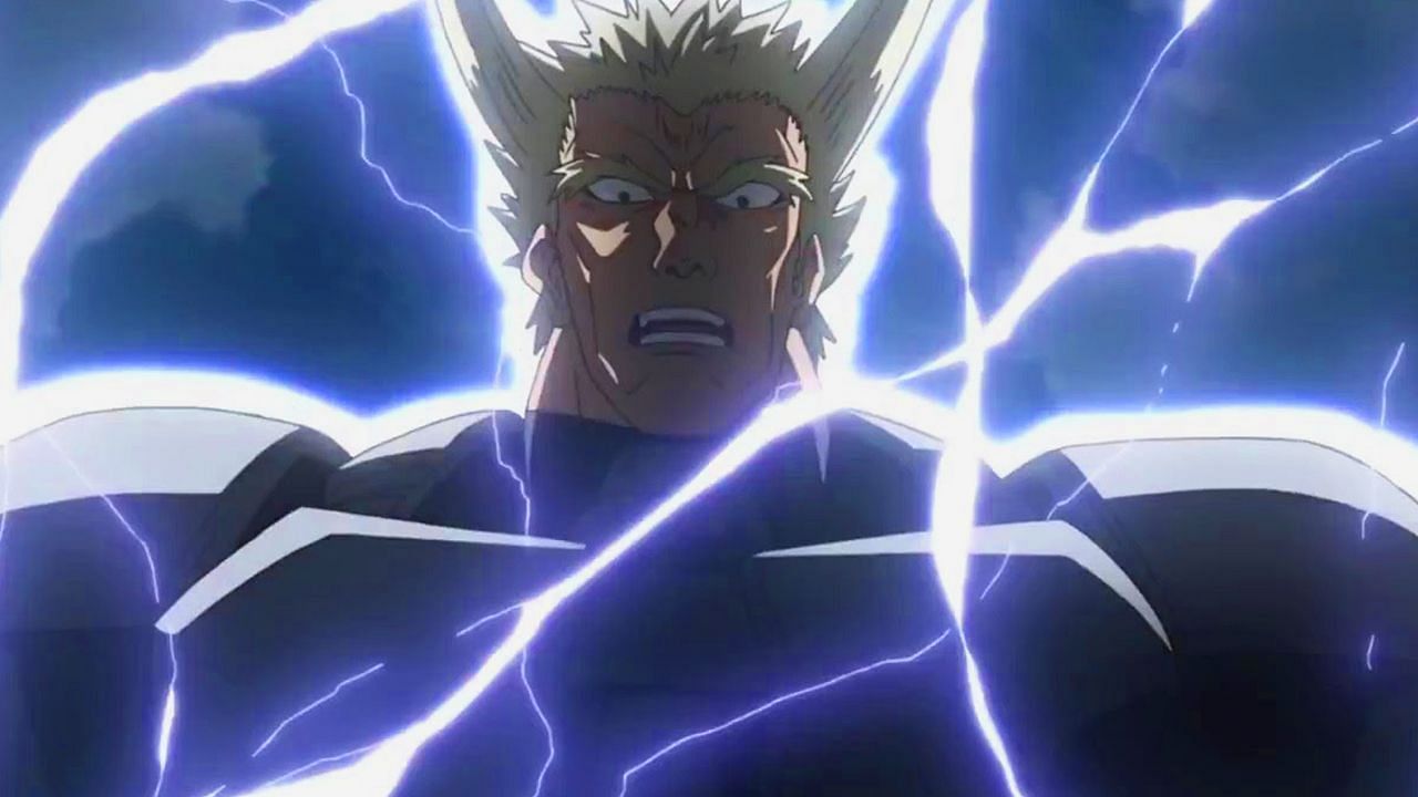 Anime manga design of a serious male with lightning powers