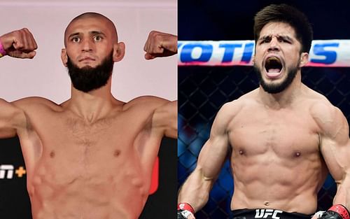 Khamzat Chimaev (left); Henry Cejudo (right)