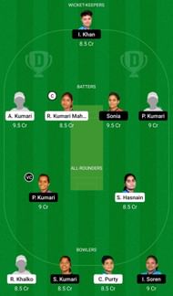 Dream11 Team for Dumka Daisies Women vs Jamshedpur Jasmines Women - Jharkhand Women’s T20 Trophy 2022.