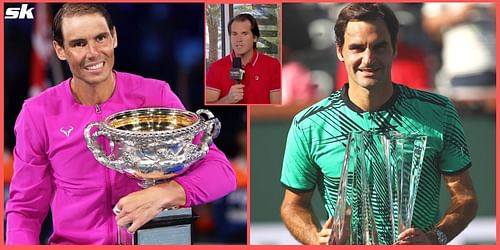 Tommy Haas (inset) compared Nadal (L)'s 2022 season to Federer (R)'s 2017 season