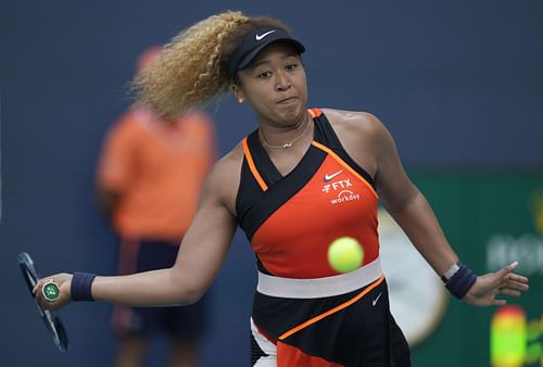 Naomi Osaka in action at the 2022 Miami Open