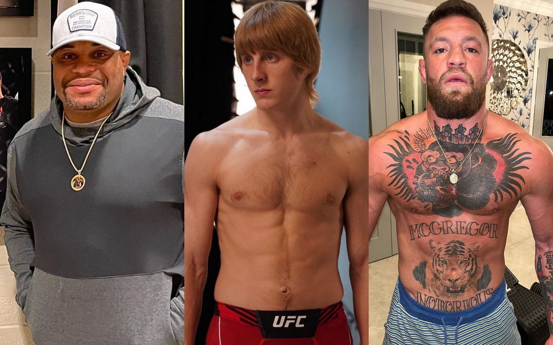(L to R) Daniel Cormier, Paddy Pimblett and Conor McGregor @dc_mma, @thebaddyufc and @thenotoriousmma