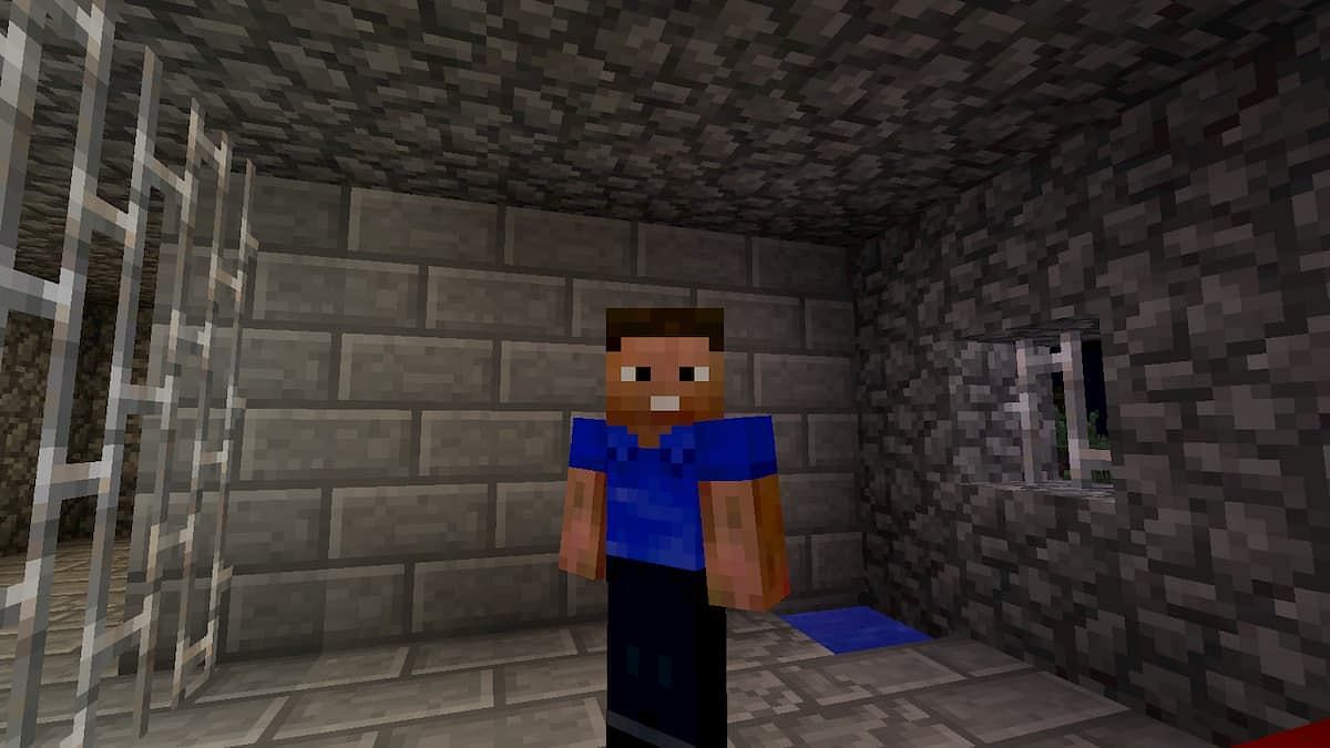 A classic prison server where the player is seen in a cell (Image via Mojang)