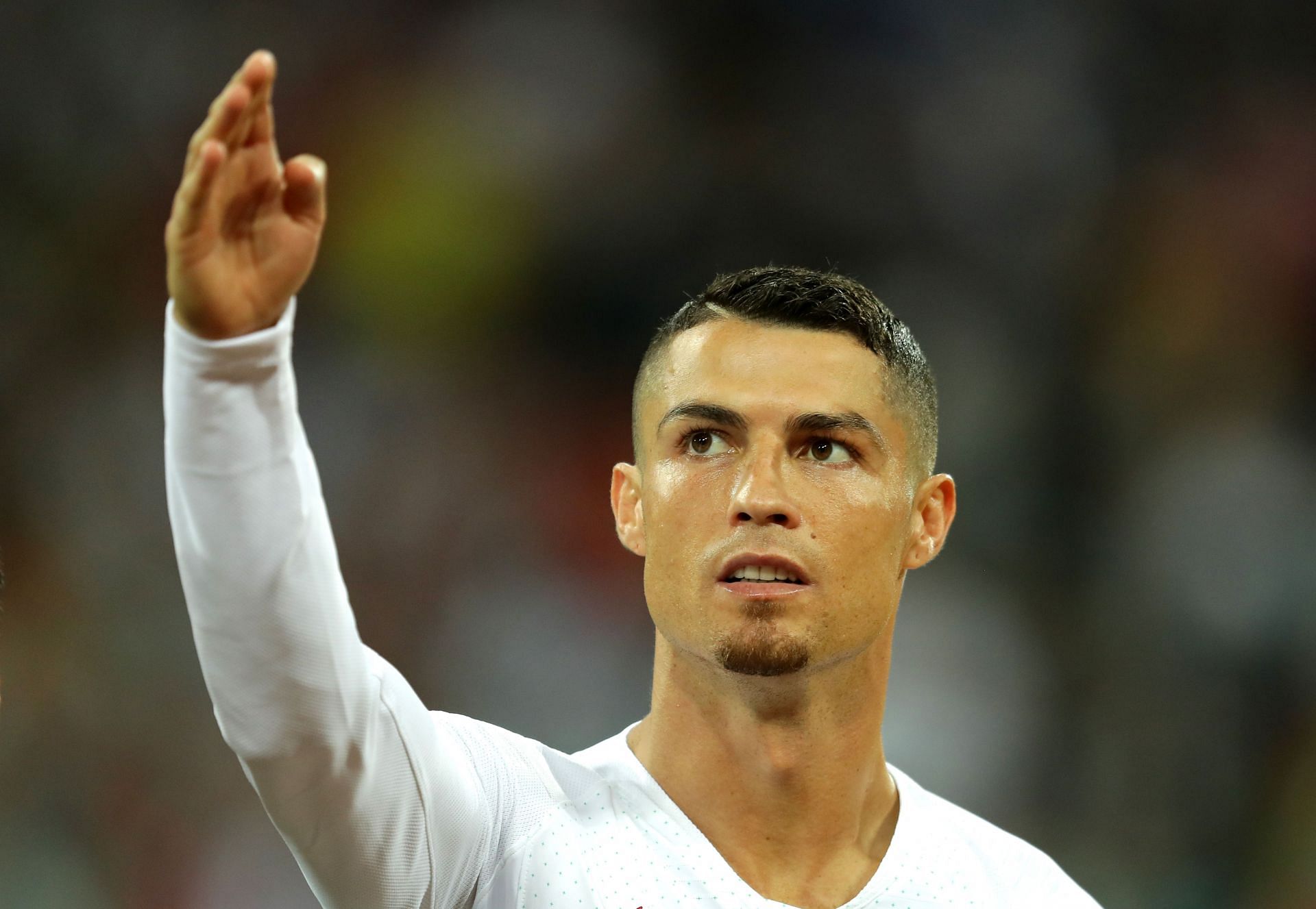 Uruguay v Portugal: Cristiano Ronaldo reacts during the 2018 World Cup