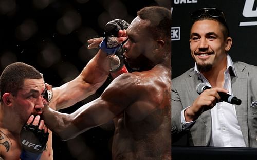 Israel Adesanya and Robert Whittaker at UFC 271 (left), Robert Whittaker (right)