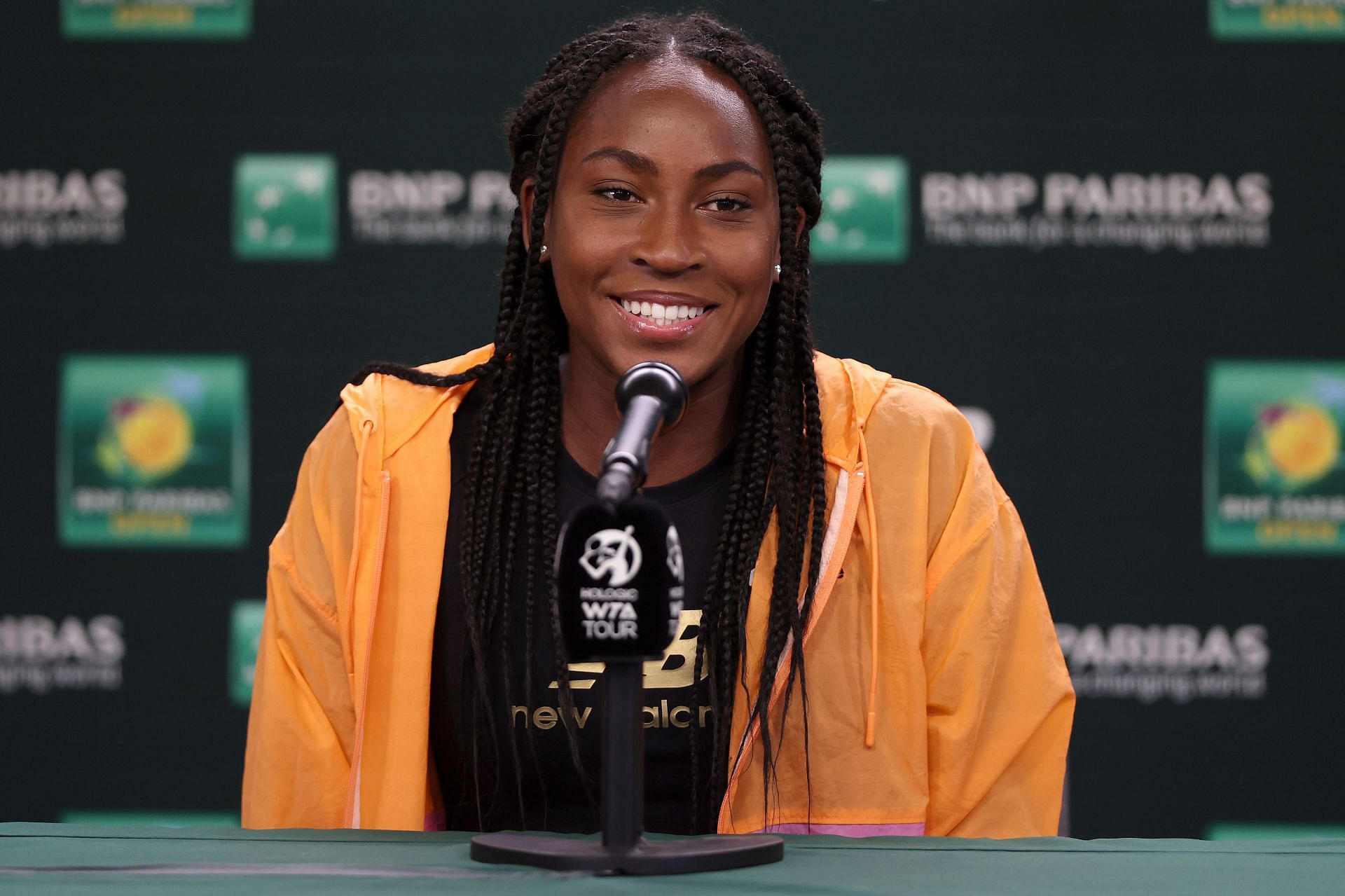 Gauff at the 2022 Indian Wells Open.