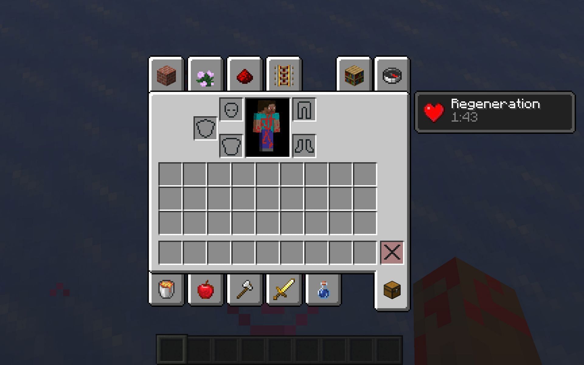 Regeneration effect (Image via Minecraft)