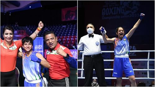 Nivedita Karli (L) and Shaheen Gill (R) after winning gold (Pic Credit: BFI)