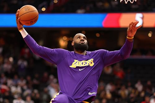 LeBron James #6 of the Los Angeles Lakers