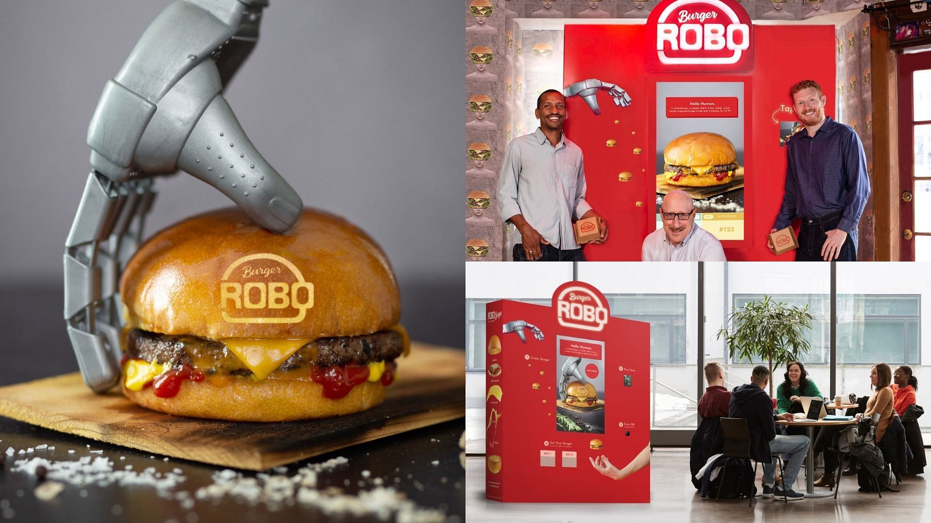 The robot-chef vending machine was co-founded by Audley Wilson in 2019, after 17 years of development (Images via RoboBurger)