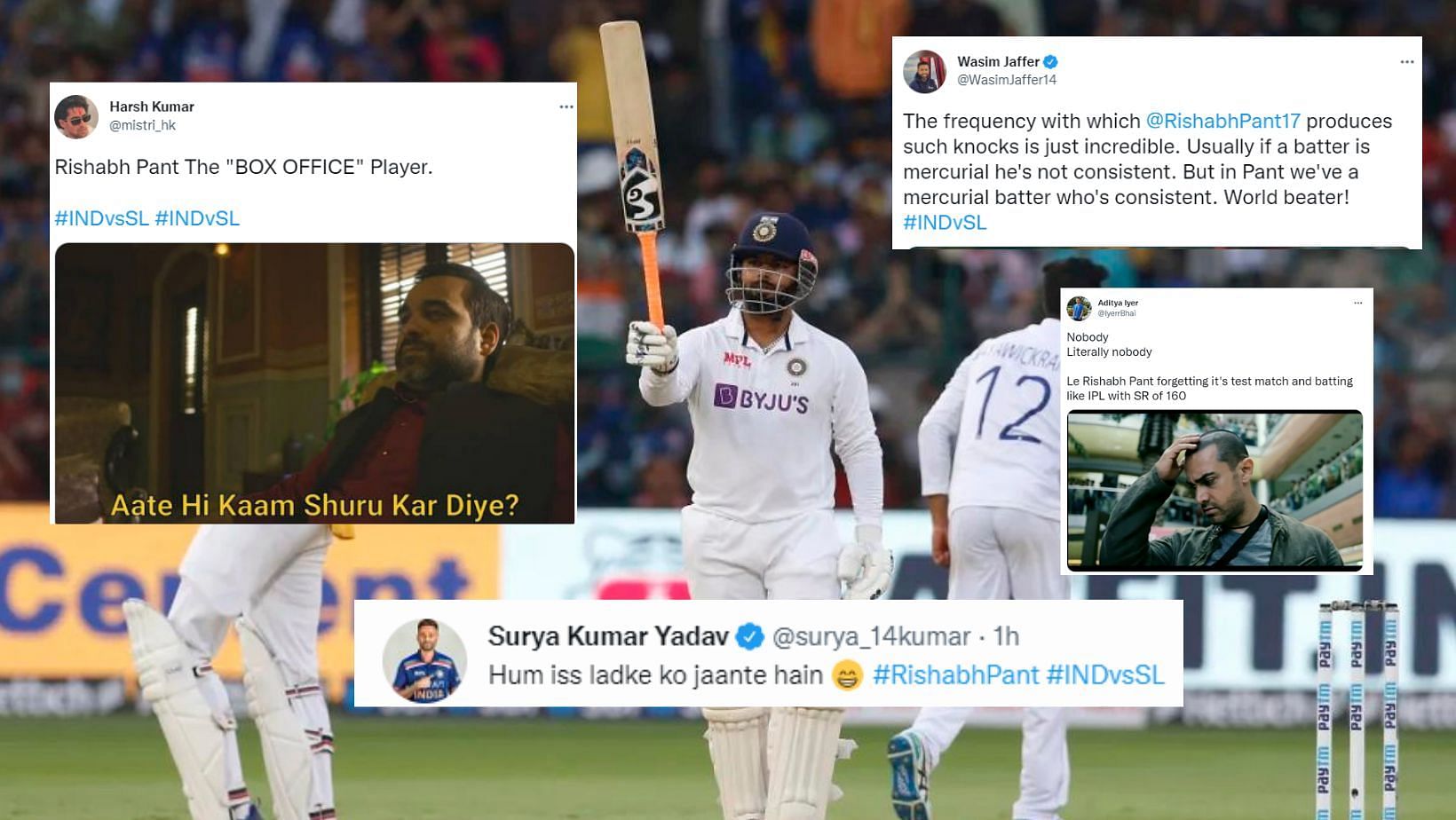 Twitter reactions to Rishabh Pant&#039;s record-breaking knock